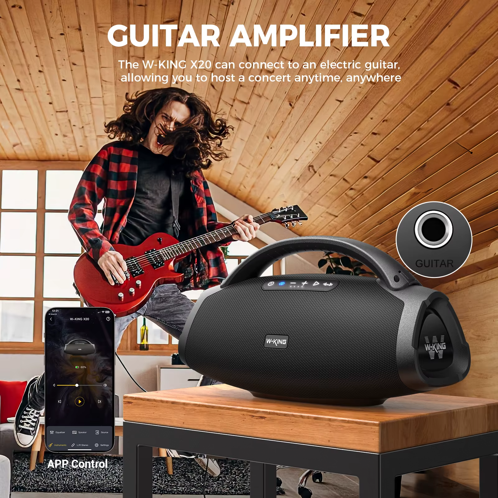 AURA BOOM Pro – Tragbarer Bluetooth-Lautsprecher mit Griff
