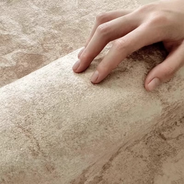 Weicher Teppich in Organischer Form Beige Creme